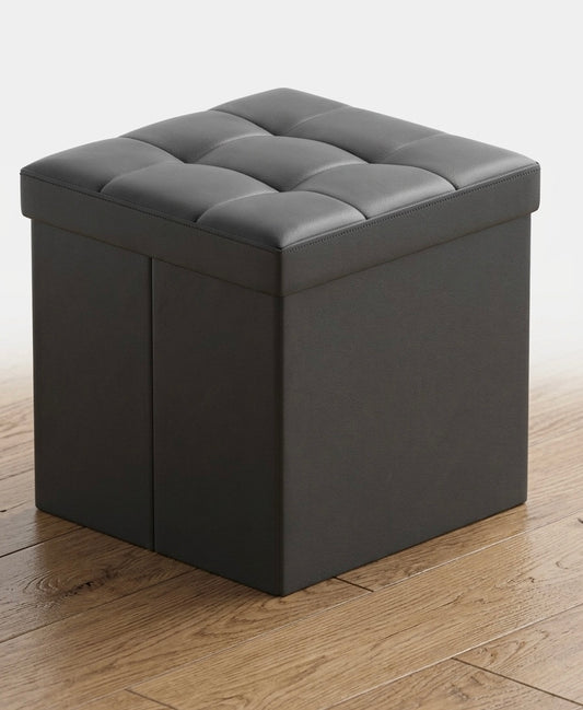 Budget Folding Storage Ottoman Seat