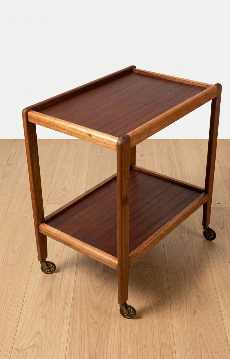 Mid-Century Modern Teak Bar Cart